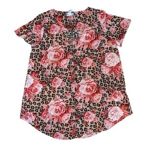 Floral Leopard Print Shannah Top